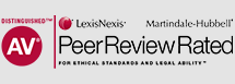 AV - Lexis Nexis - Martindale Hubbell - Peer review Rated - For Ethical standards and Legal Ability